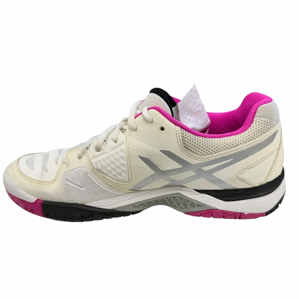 ASICS Gel Challenger 9 Women’s Tennis‎ Shoes White Pink Silver Size 9.5